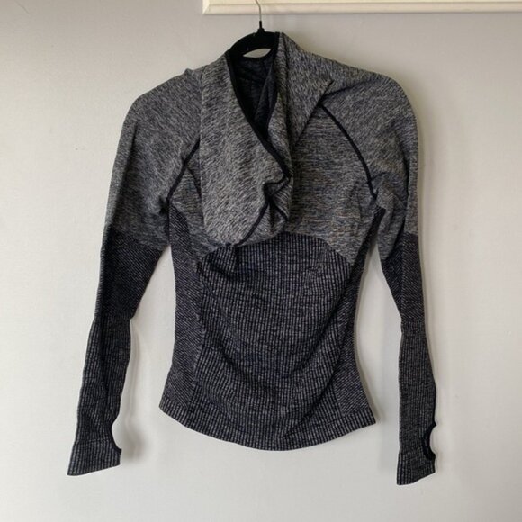 Black and Grey Athletic Hoodie - Picture 5 of 6